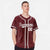 Custom Star Maroon Black Baseball Jersey Button Down Shirt Personalized for Adults/Youth