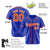 Custom Star Blue Orange Baseball Jersey Button Down Shirt Personalized for Adults/Youth