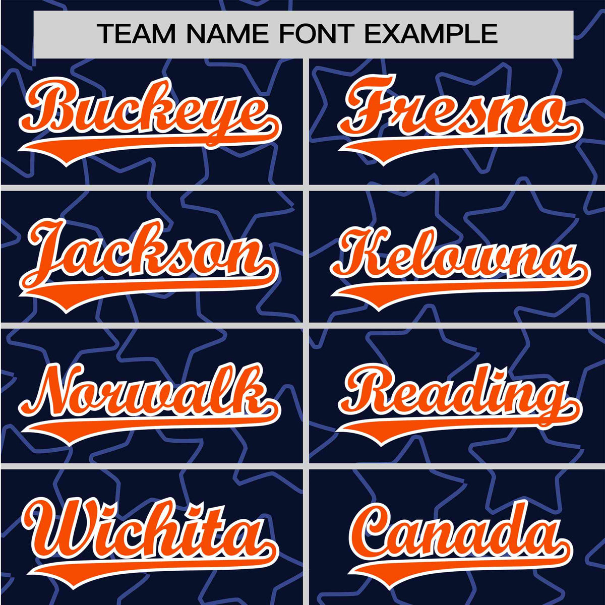 Custom Star Navy Blue Orange Baseball Jersey Button Down Shirt Personalized for Adults/Youth