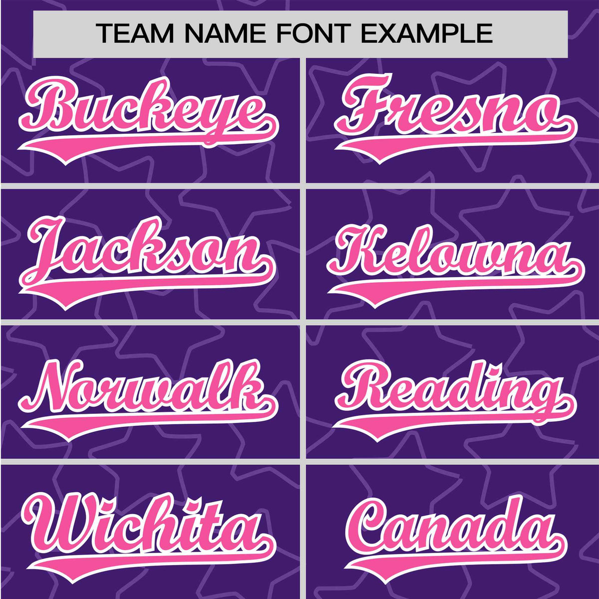 Custom Star Purple Pink Baseball Jersey Button Down Shirt Personalized for Adults/Youth