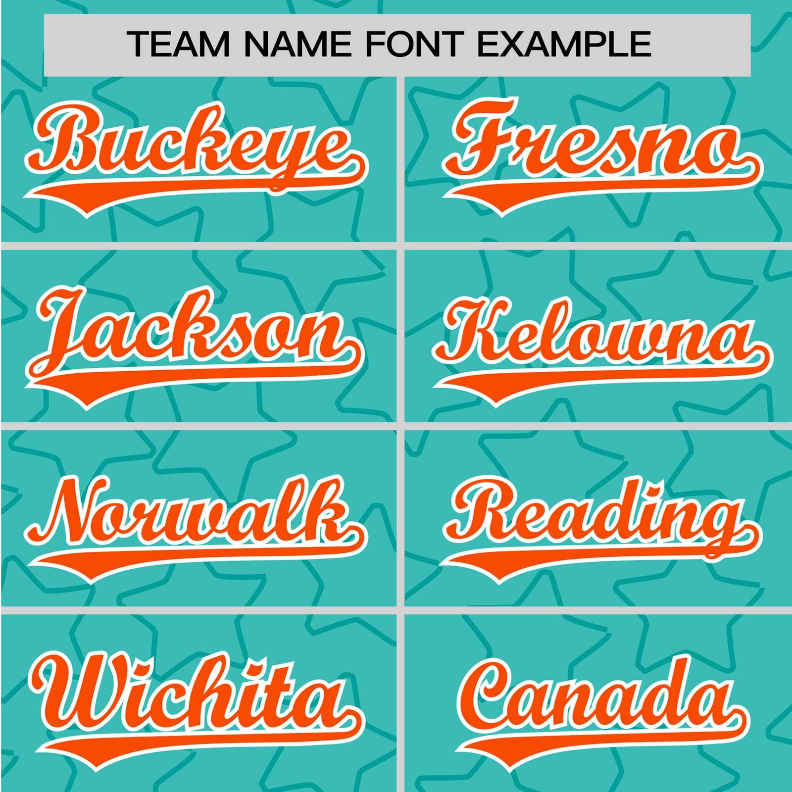 Custom Star Turquoise Orange Baseball Jersey Button Down Shirt Personalized for Adults/Youth