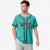 Custom Star Turquoise Black Baseball Jersey Button Down Shirt Personalized for Adults/Youth