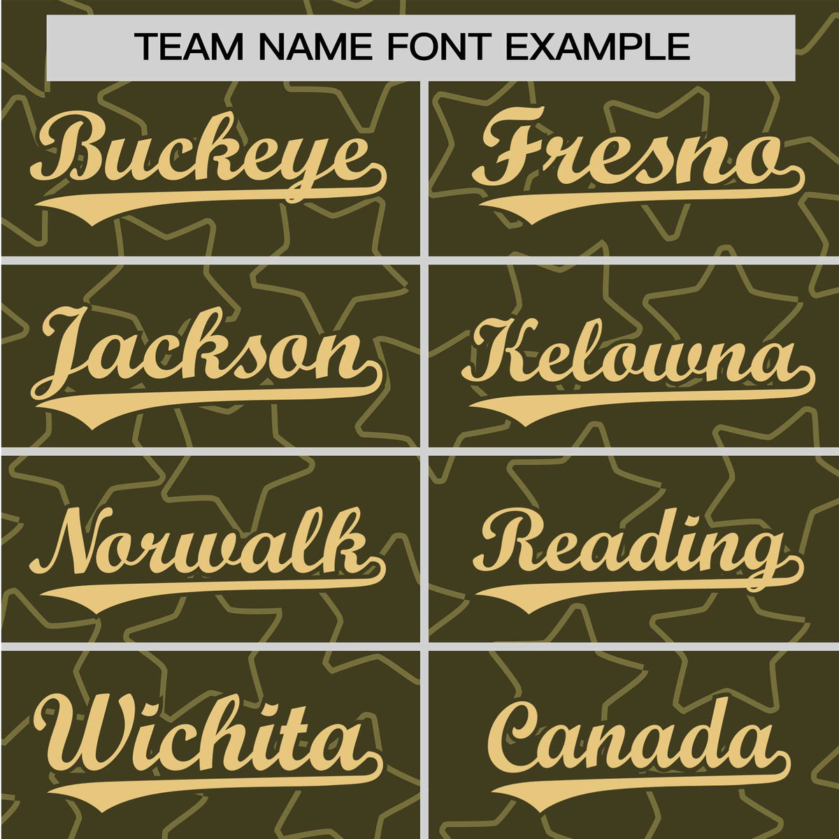 Custom Star Olive Green Gold Baseball Jersey Button Down Shirt Personalized for Adults/Youth