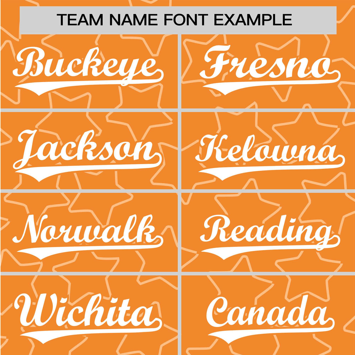 Custom Star Orange White Baseball Jersey Button Down Shirt Personalized for Adults/Youth