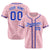 Custom Star Pink Blue Baseball Jersey Button Down Shirt Personalized for Adults/Youth