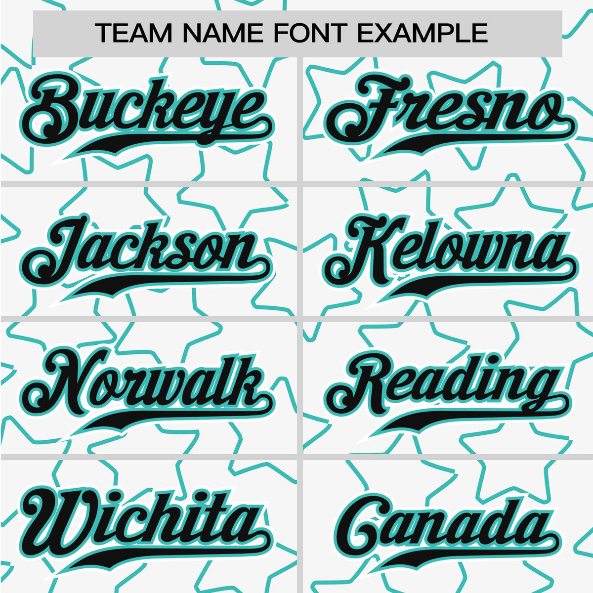 Custom Star White Teal Baseball Jersey Button Down Shirt Personalized for Adults/Youth