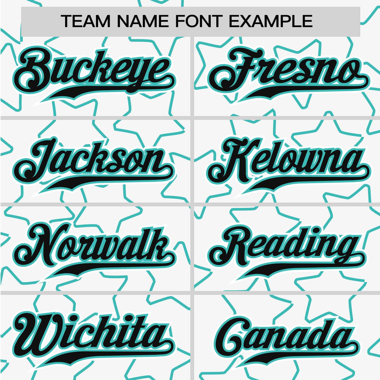 Custom Star White Teal Baseball Jersey Button Down Shirt Personalized for Adults/Youth