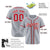 Custom Star Gray Red Baseball Jersey Button Down Shirt Personalized for Adults/Youth