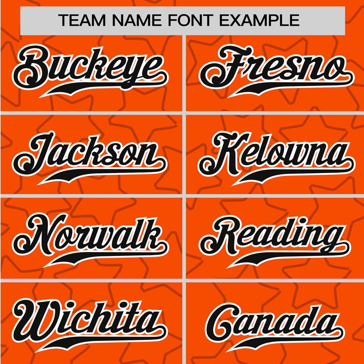 Custom Star Orange Black Baseball Jersey Button Down Shirt Personalized for Adults/Youth