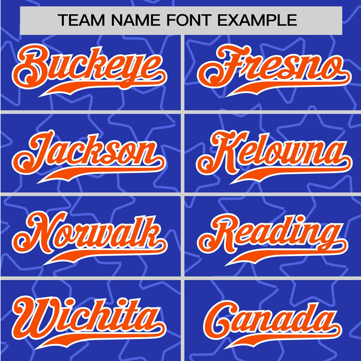 Custom Star Blue Orange Baseball Jersey Button Down Shirt Personalized for Adults/Youth