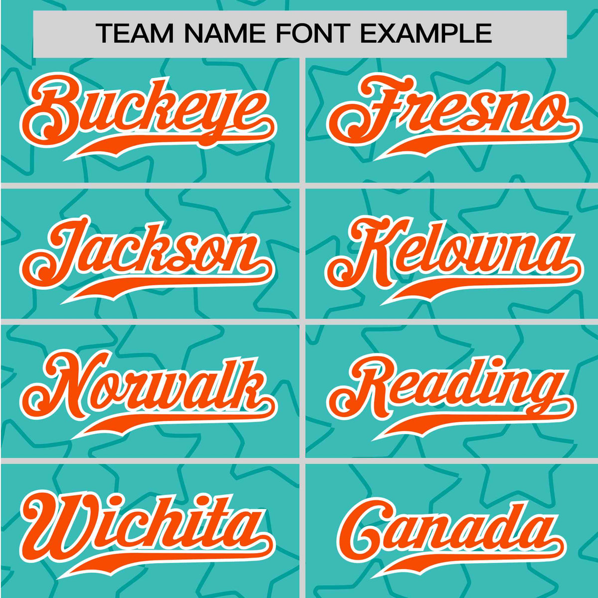 Custom Star Turquoise Orange Baseball Jersey Button Down Shirt Personalized for Adults/Youth