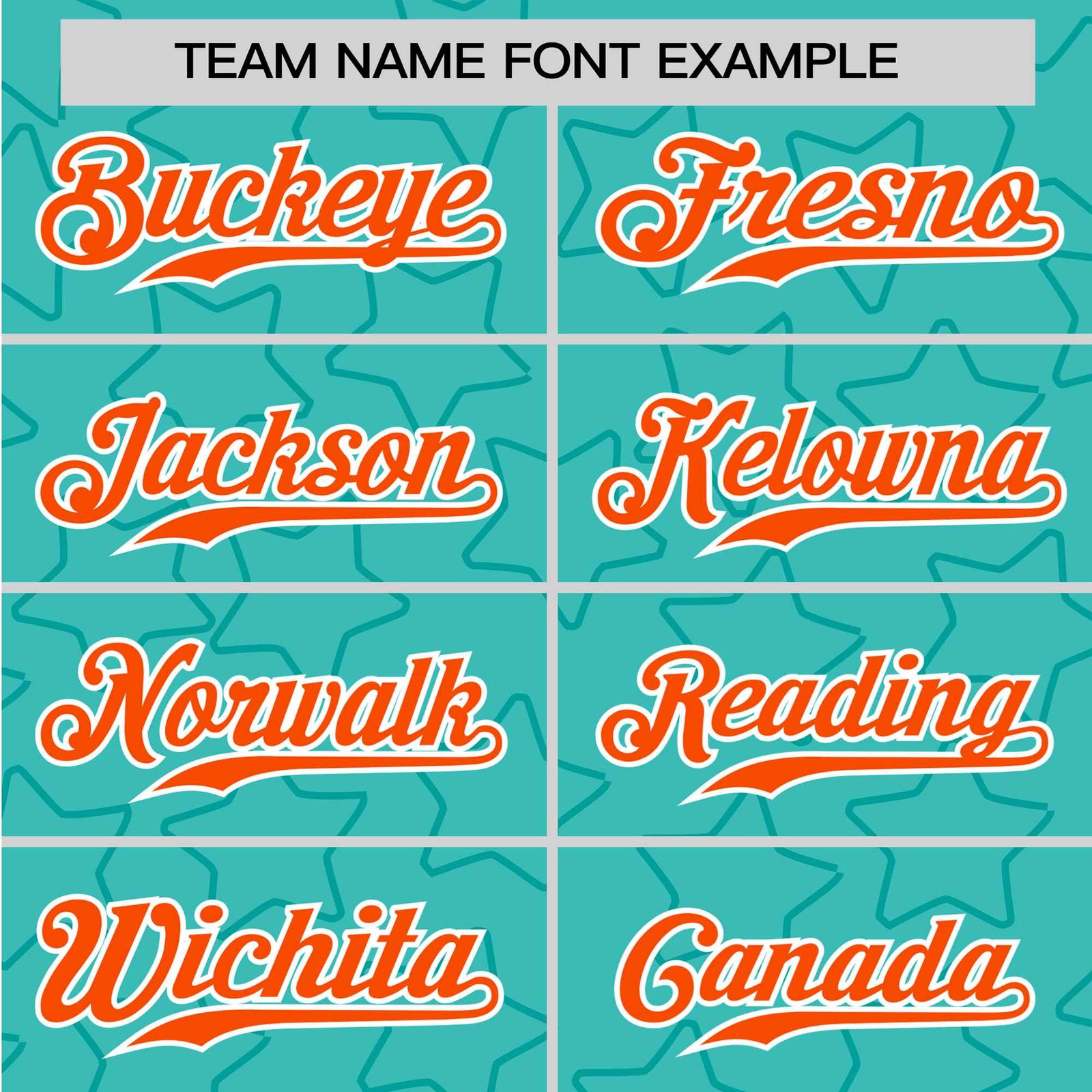 Custom Star Turquoise Orange Baseball Jersey Button Down Shirt Personalized for Adults/Youth