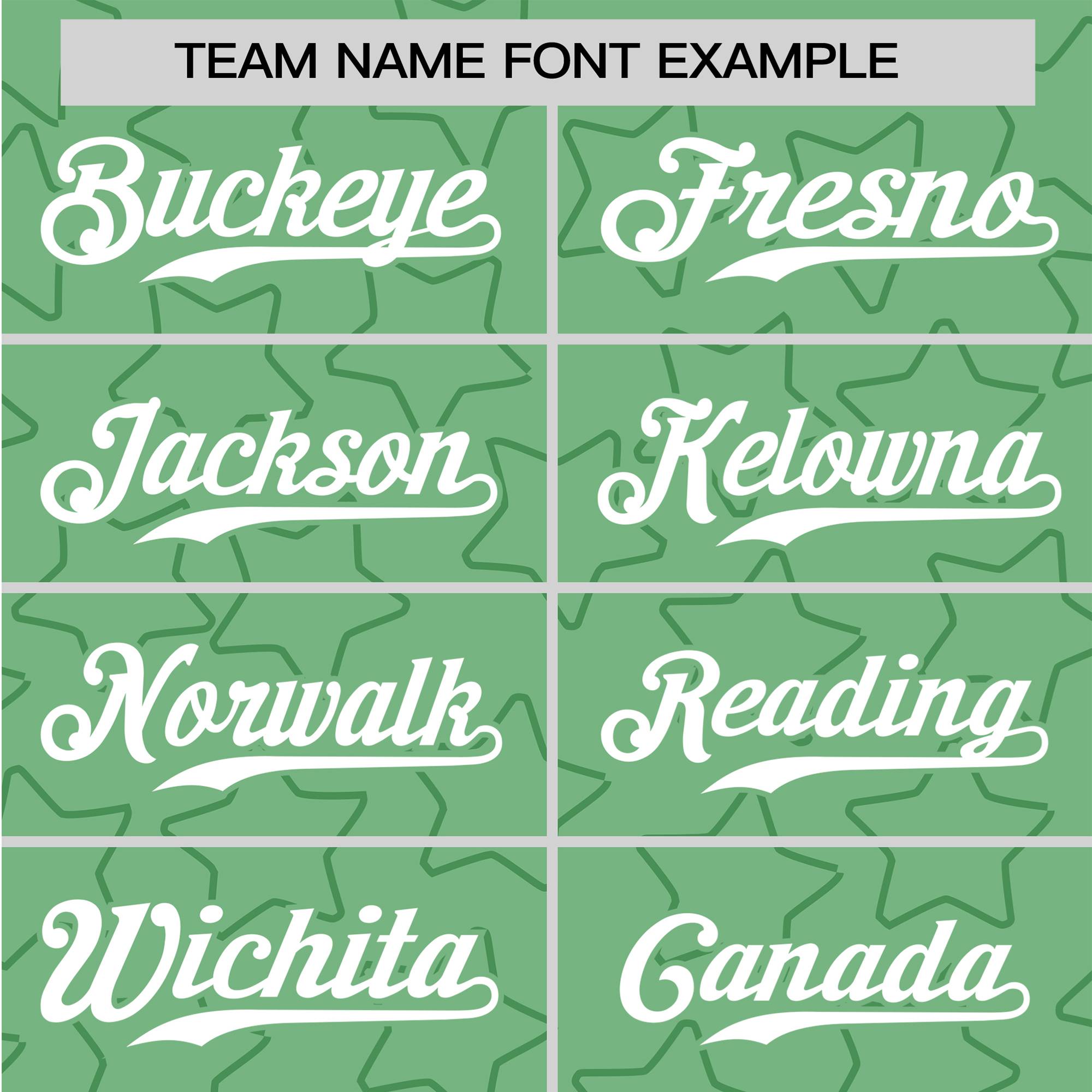 Custom Star Green-White Green Baseball Jersey Button Down Shirt Personalized for Adults/Youth