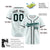 Custom Star White Teal Baseball Jersey Button Down Shirt Personalized for Adults/Youth