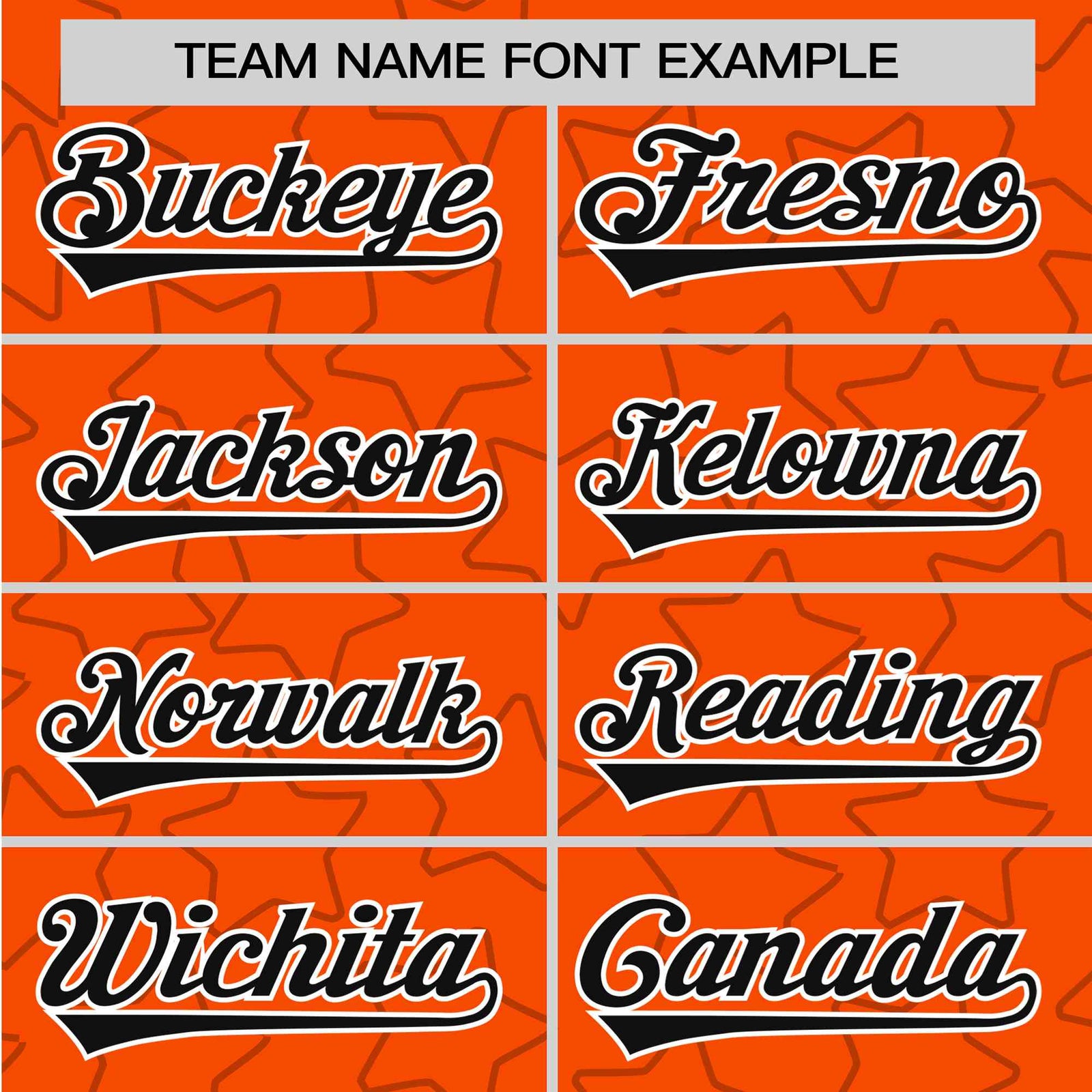 Custom Star Orange Black Baseball Jersey Button Down Shirt Personalized for Adults/Youth