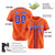 Custom Star Orange Blue Baseball Jersey Button Down Shirt Personalized for Adults/Youth