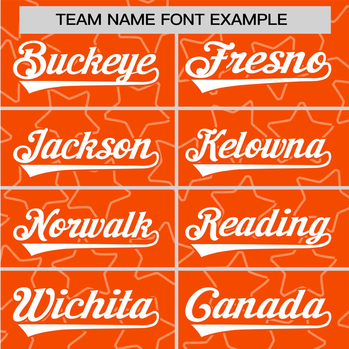 Custom Star Orange White Baseball Jersey Button Down Shirt Personalized for Adults/Youth