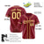 Custom Star Maroon Gold Baseball Jersey Button Down Shirt Personalized for Adults/Youth