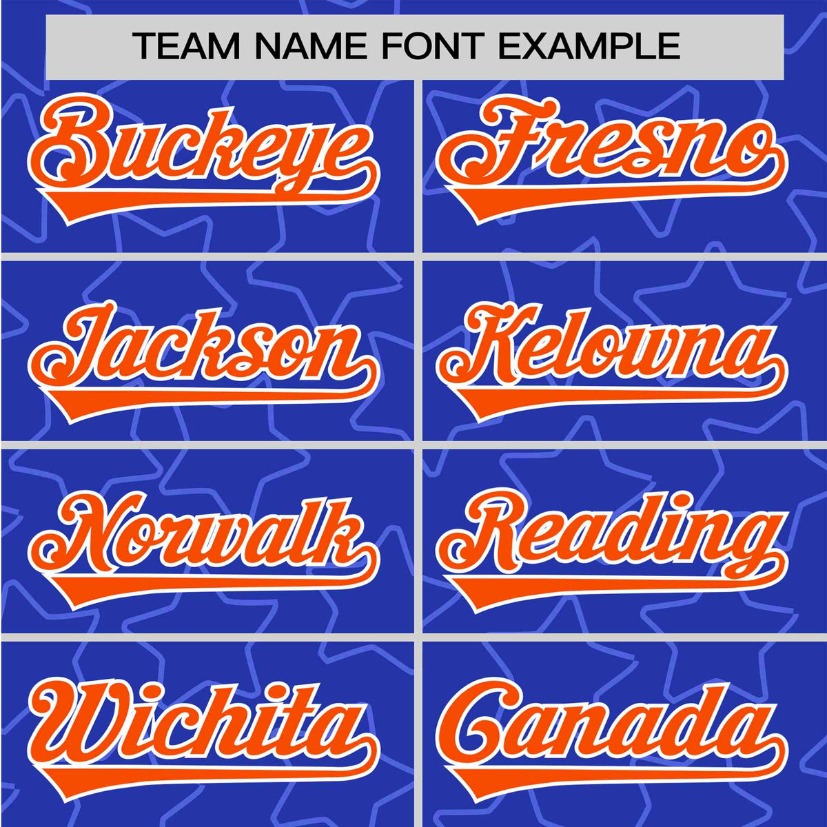 Custom Star Blue Orange Baseball Jersey Button Down Shirt Personalized for Adults/Youth