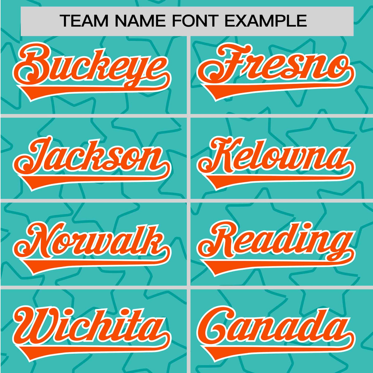 Custom Star Turquoise Orange Baseball Jersey Button Down Shirt Personalized for Adults/Youth