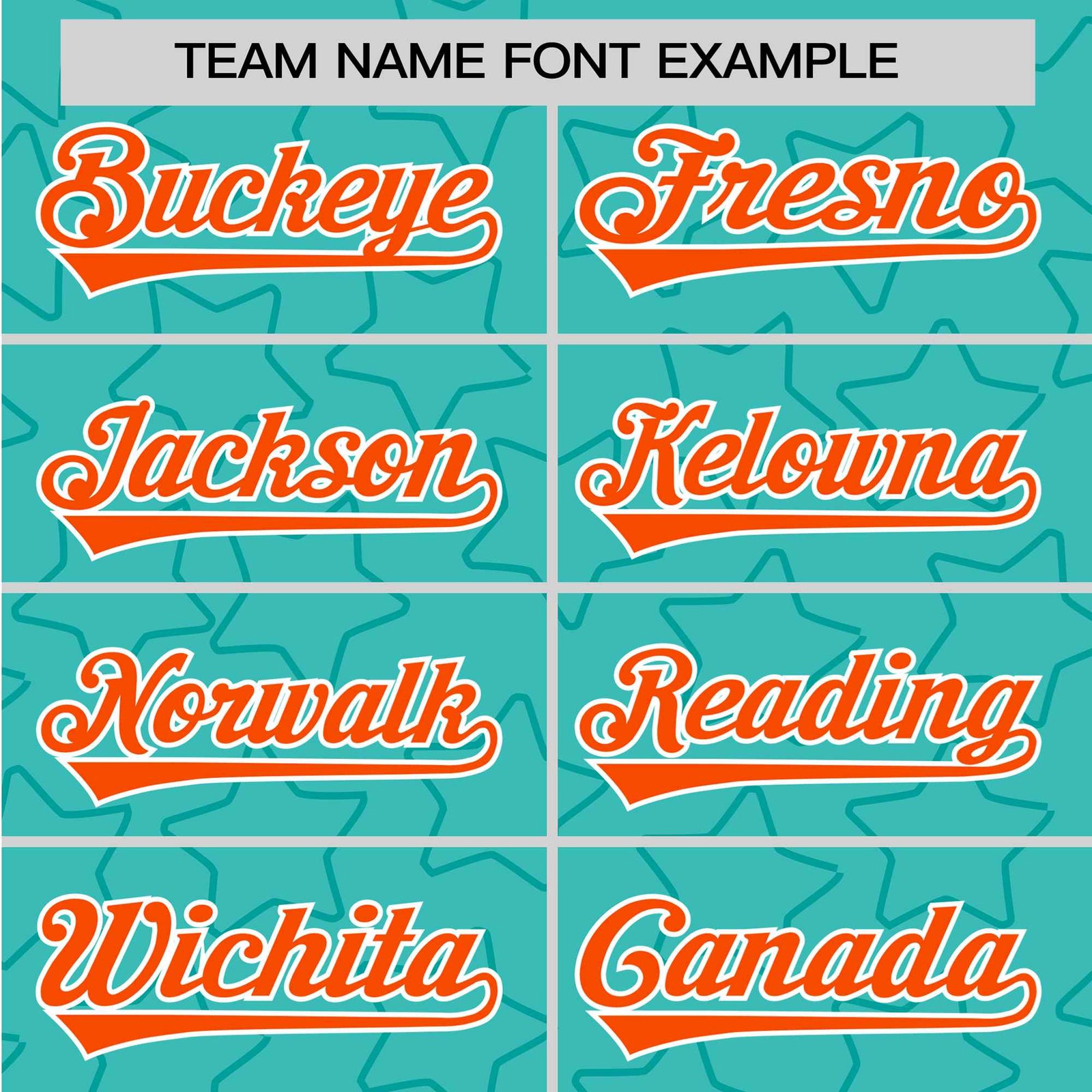 Custom Star Turquoise Orange Baseball Jersey Button Down Shirt Personalized for Adults/Youth