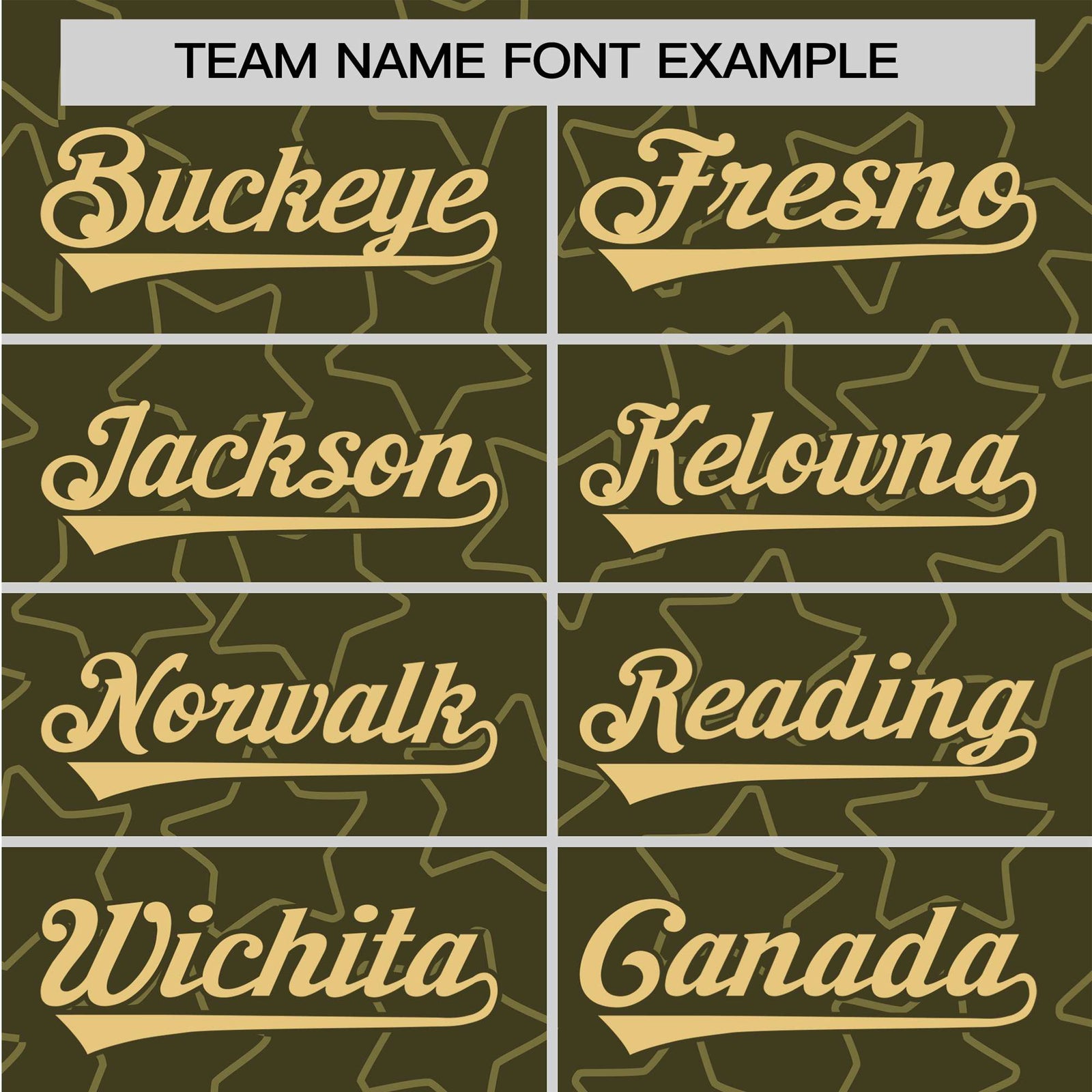 Custom Star Olive Green Gold Baseball Jersey Button Down Shirt Personalized for Adults/Youth