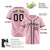 Custom Star Pink Black Baseball Jersey Button Down Shirt Personalized for Adults/Youth