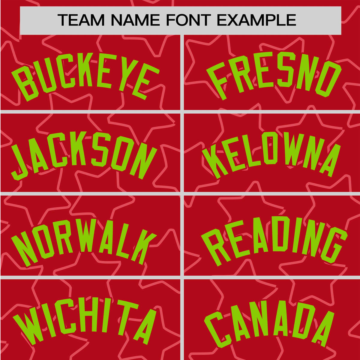 Custom Star Red Lime-Green Baseball Jersey Button Down Shirt Personalized for Adults/Youth