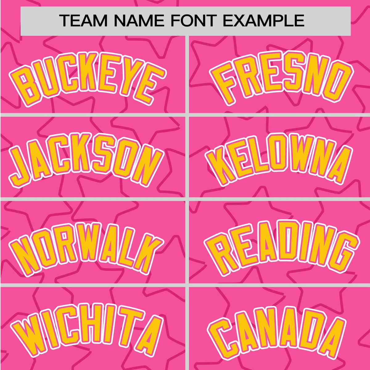 Custom Star Pink Yellow Baseball Jersey Button Down Shirt Personalized for Adults/Youth