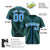 Custom Star Teal Blue Baseball Jersey Button Down Shirt Personalized for Adults/Youth