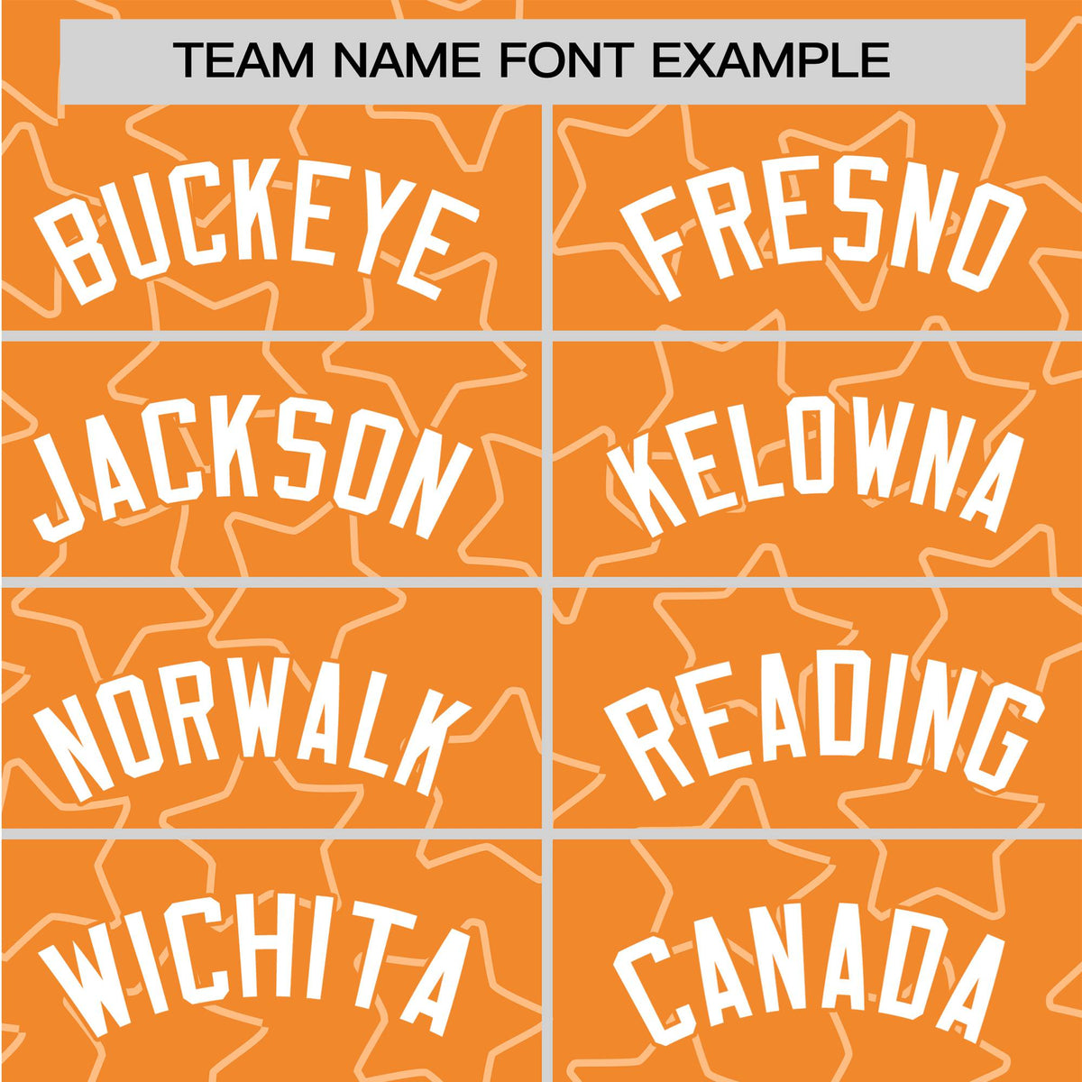 Custom Star Orange White Baseball Jersey Button Down Shirt Personalized for Adults/Youth