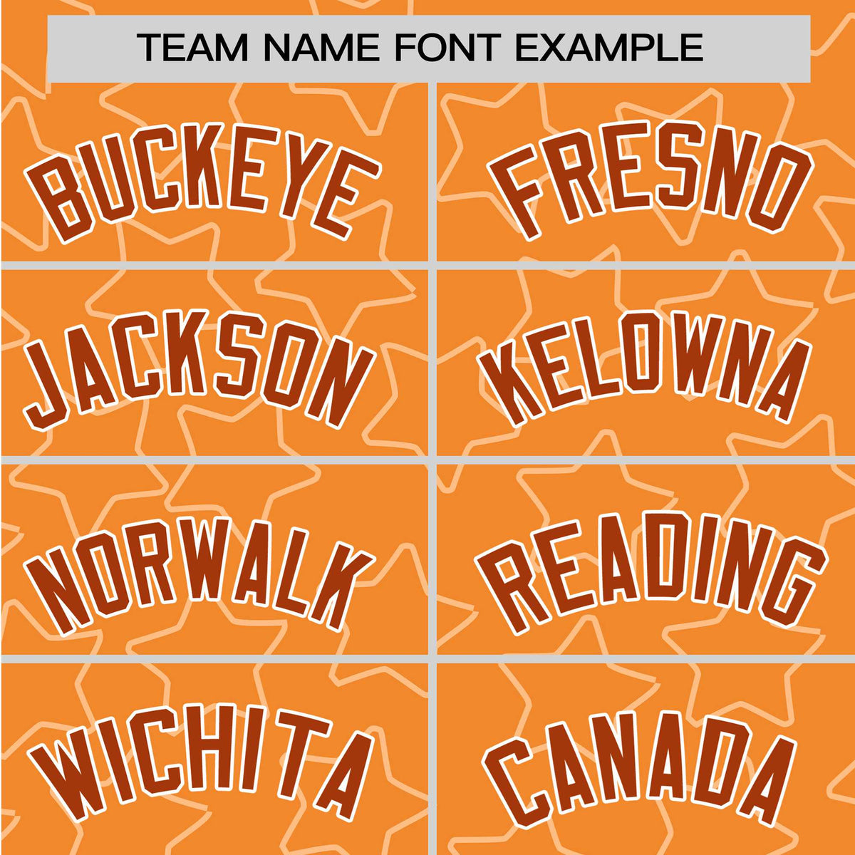 Custom Star Orange Red Baseball Jersey Button Down Shirt Personalized for Adults/Youth