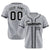 Custom Star Gray Black Baseball Jersey Button Down Shirt Personalized for Adults/Youth