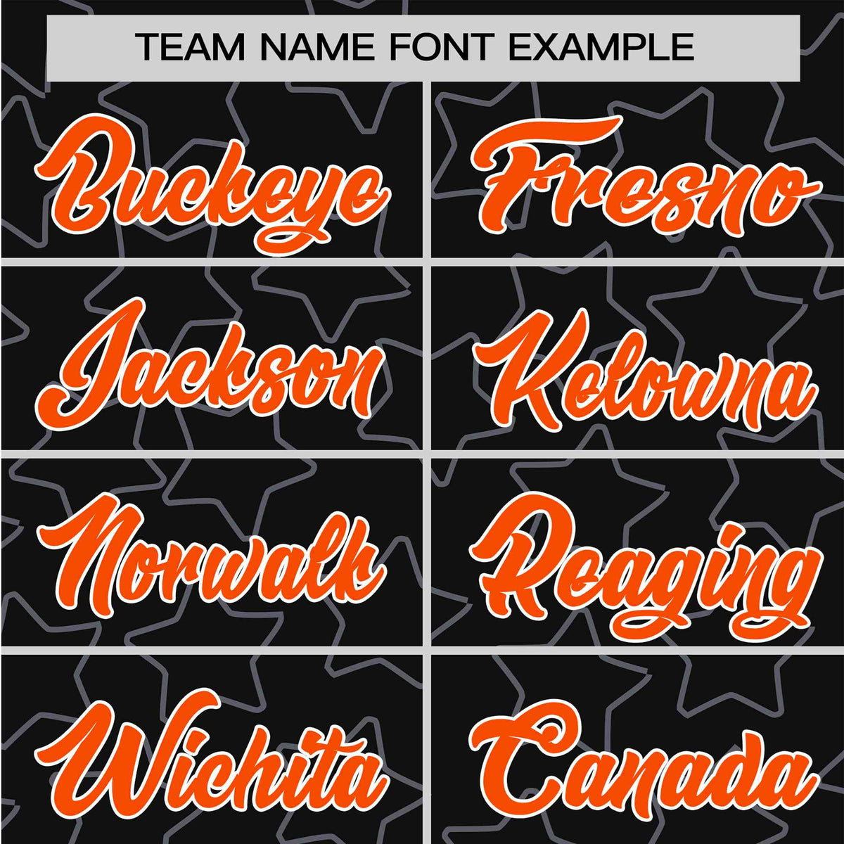 Custom Star Black Orange Baseball Jersey Button Down Shirt Personalized for Adults/Youth