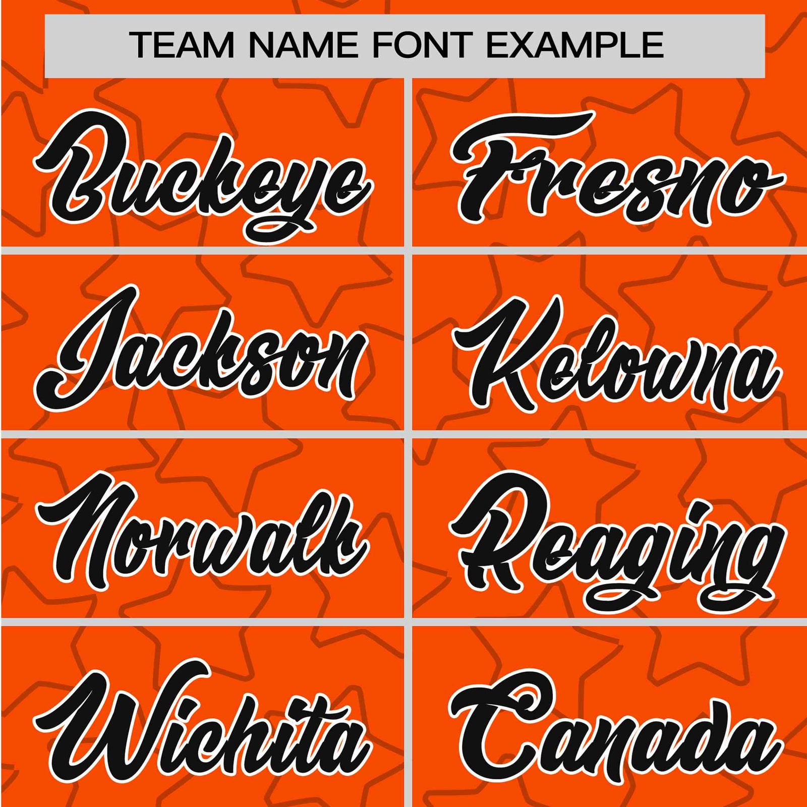 Custom Star Orange Black Baseball Jersey Button Down Shirt Personalized for Adults/Youth