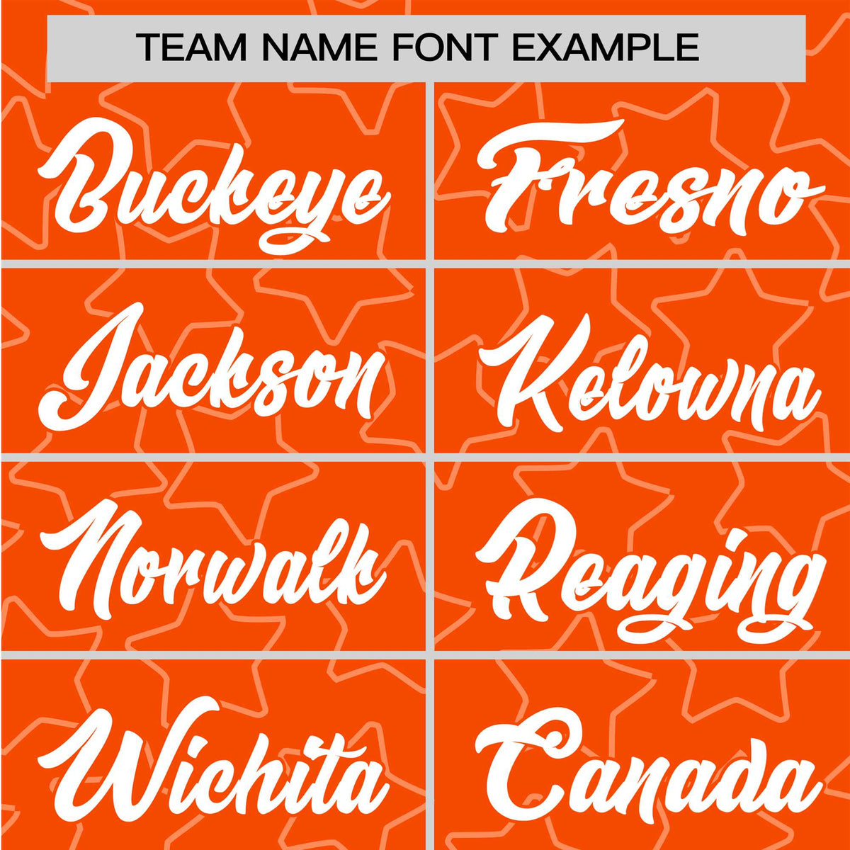 Custom Star Orange White Baseball Jersey Button Down Shirt Personalized for Adults/Youth