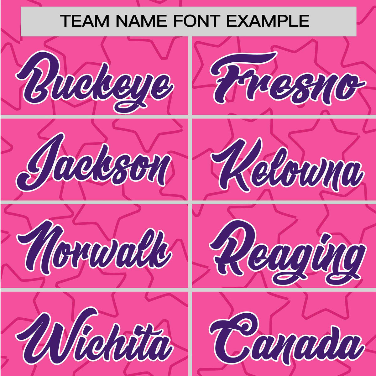 Custom Star Pink Purple Baseball Jersey Button Down Shirt Personalized for Adults/Youth