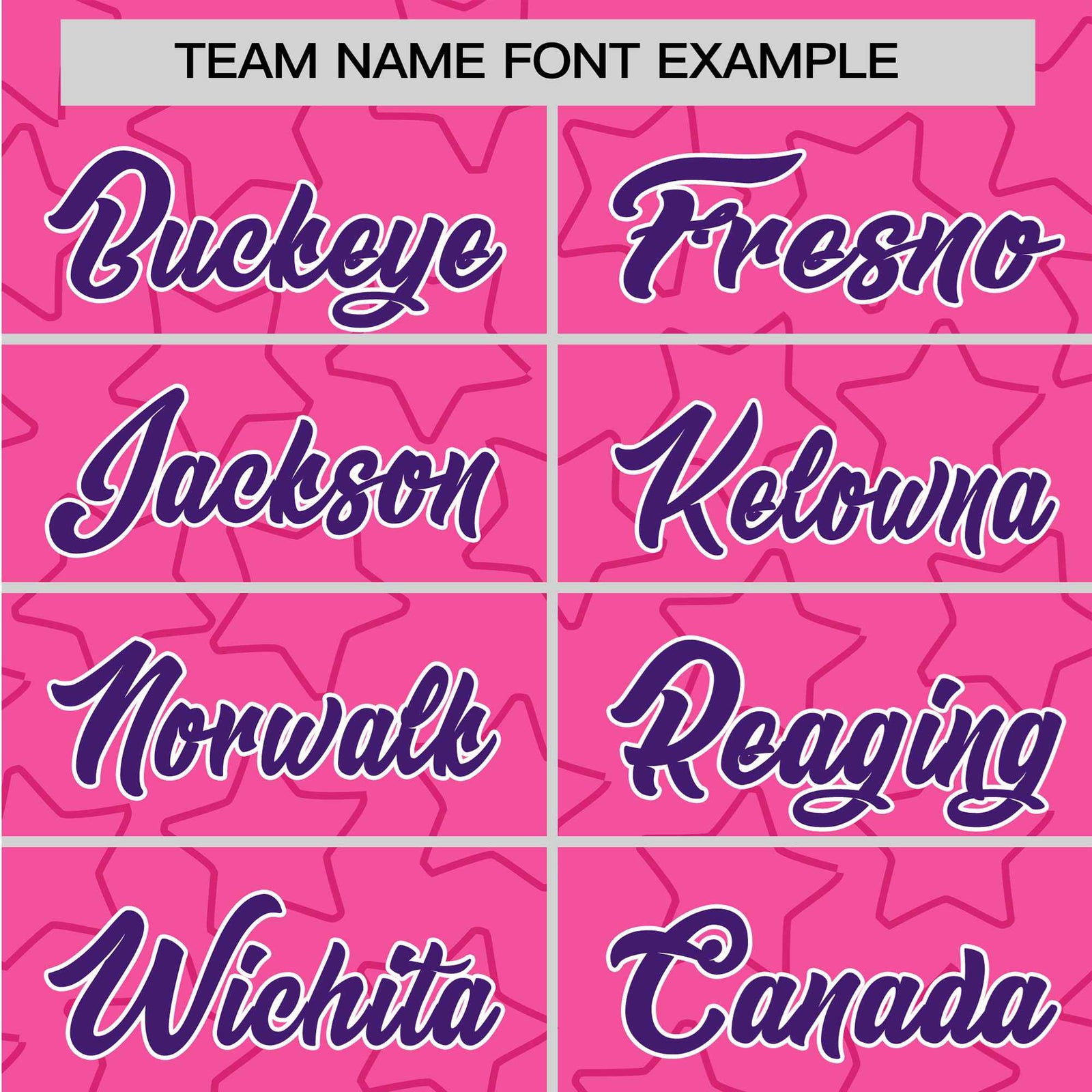 Custom Star Pink Purple Baseball Jersey Button Down Shirt Personalized for Adults/Youth