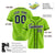 Custom Star Neon Green-Blue Baseball Jersey Button Down Shirt Personalized for Adults/Youth