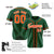 Custom Star Green Orange Baseball Jersey Button Down Shirt Personalized for Adults/Youth