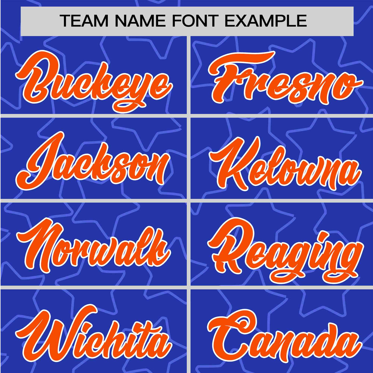 Custom Star Blue Orange Baseball Jersey Button Down Shirt Personalized for Adults/Youth