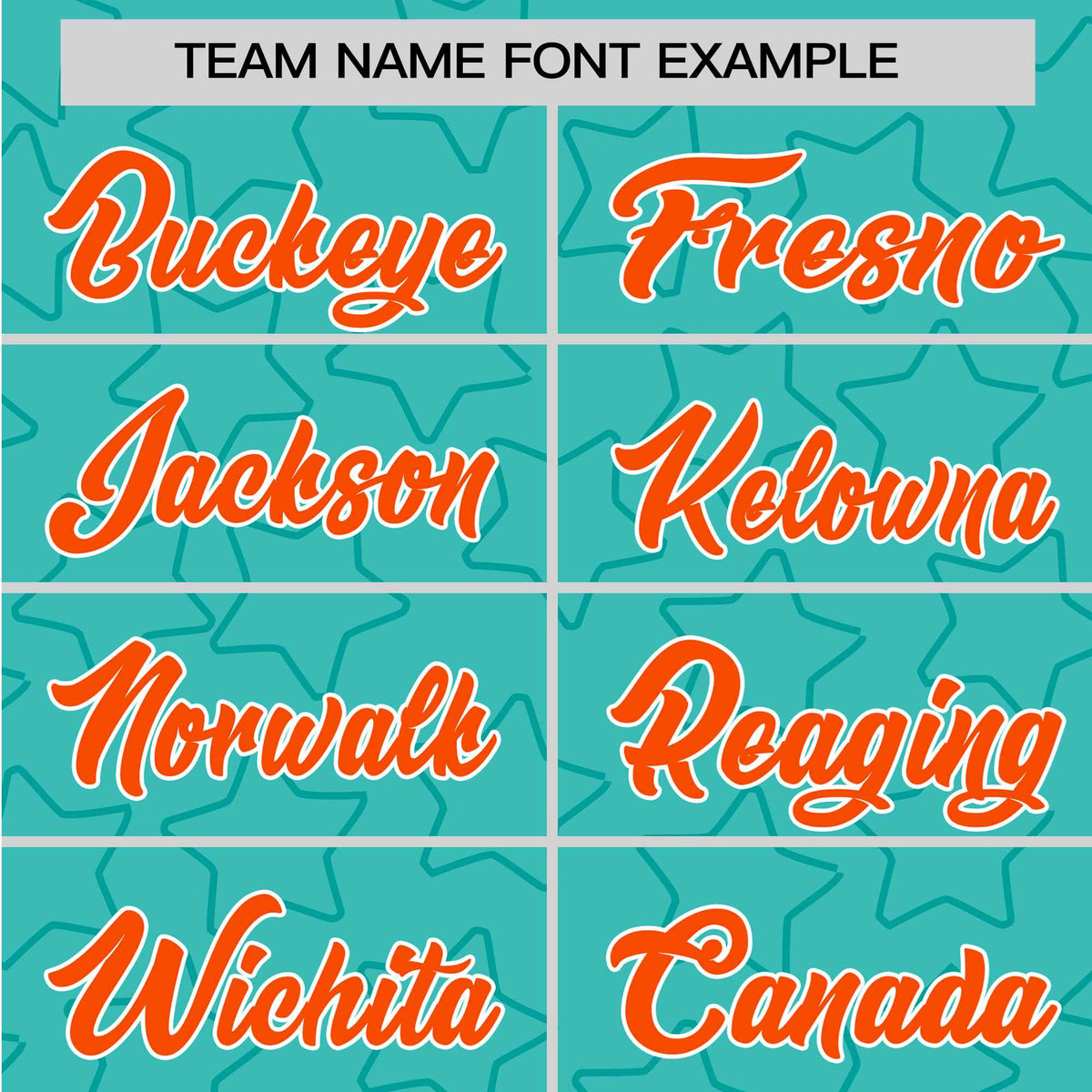 Custom Star Turquoise Orange Baseball Jersey Button Down Shirt Personalized for Adults/Youth