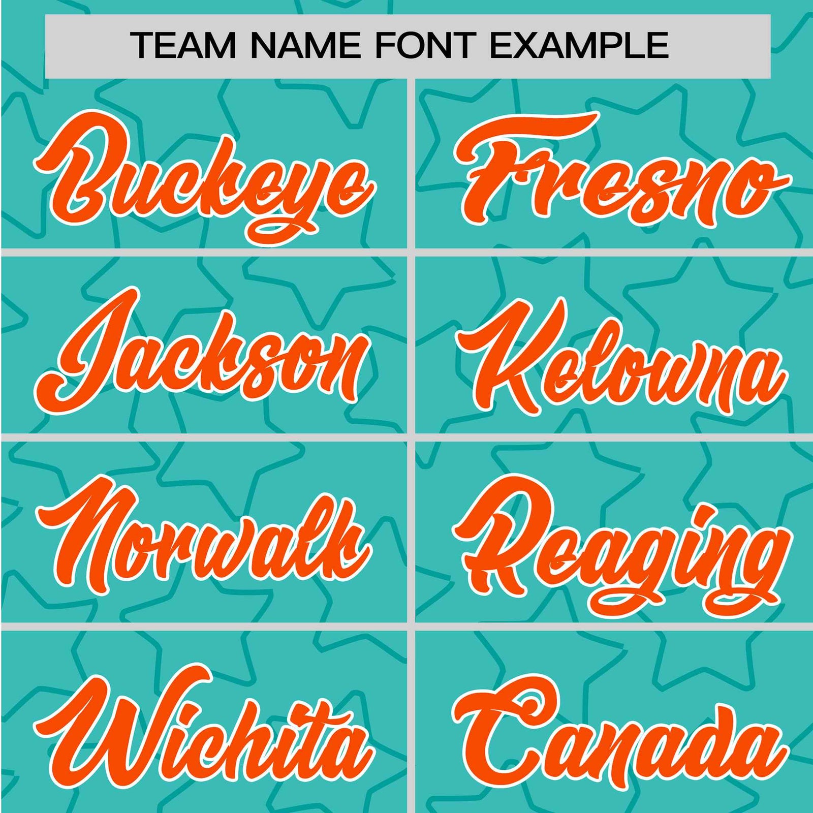 Custom Star Turquoise Orange Baseball Jersey Button Down Shirt Personalized for Adults/Youth