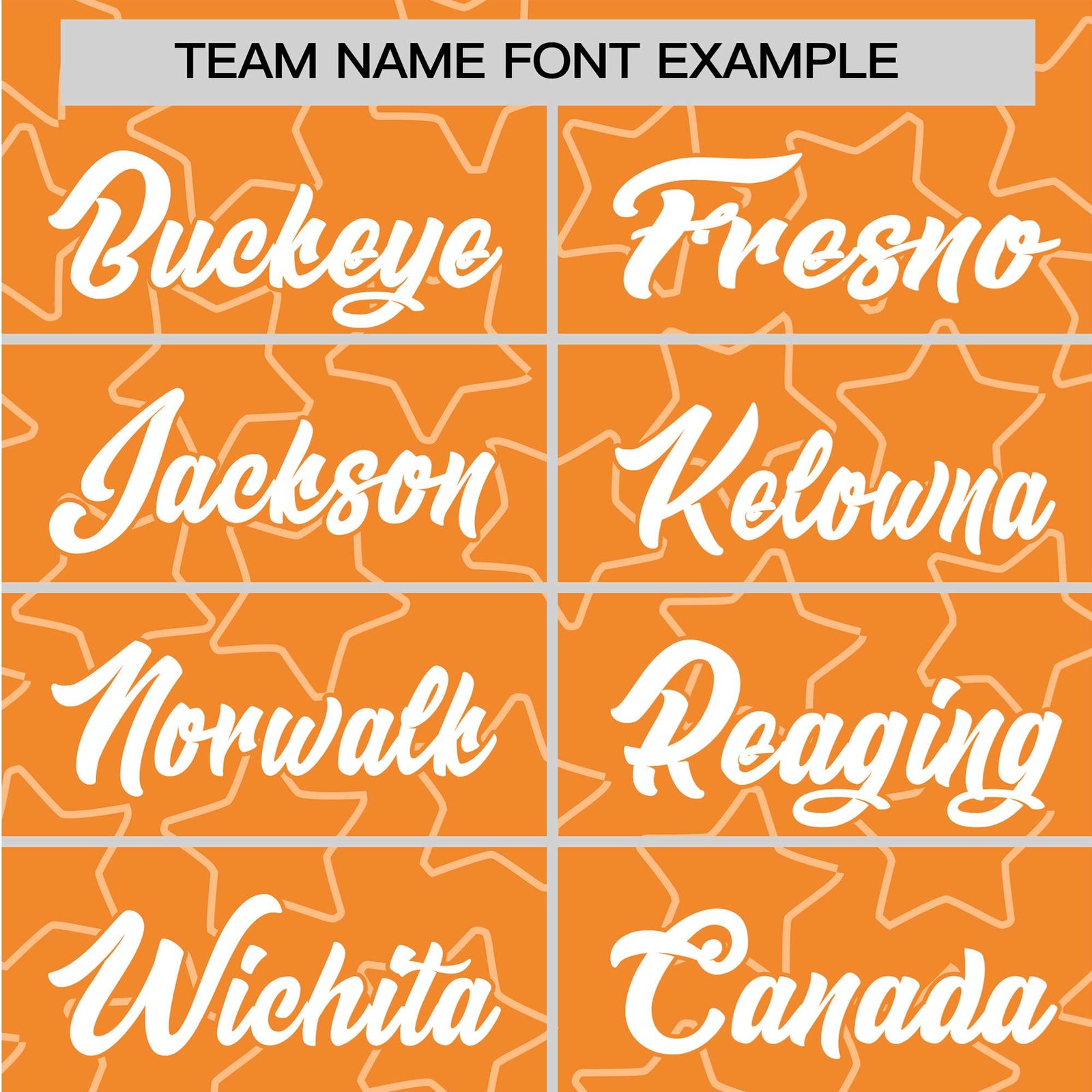 Custom Star Orange White Baseball Jersey Button Down Shirt Personalized for Adults/Youth