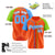 Custom Orange Sky Blue Neon Green Authentic Baseball Jersey