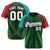 Custom Kelly Green Aqua Red Authentic Baseball Jersey