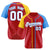 Custom Red Yellow Light Blue Authentic Baseball Jersey