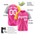 Custom Pink Yellow Gray Authentic Baseball Jersey