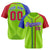 Custom Neon Green Blue Red Authentic Baseball Jersey