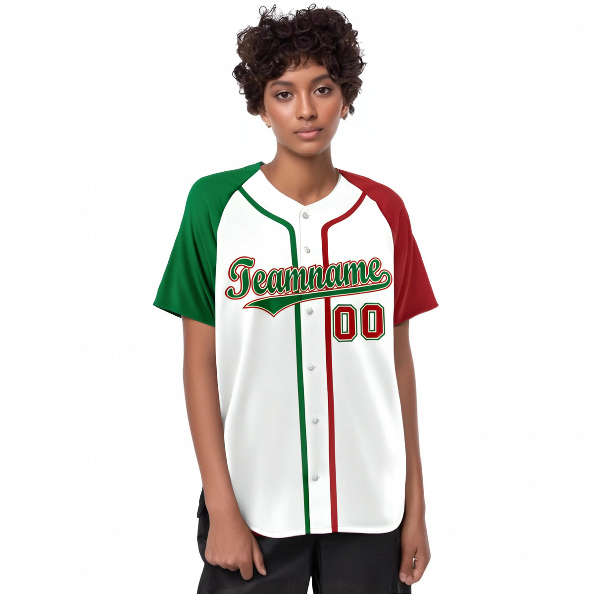 Custom White Kelly Green Red Authentic Baseball Jersey